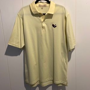 Robert Bryan L stripe yellow polo